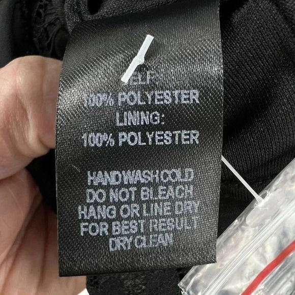 Lulus NWT M Black Slip Dress Lace Hem Halter Neck Romantic Goth Witchy Coquette - Picture 15 of 16